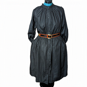 En Saison Long-Sleeve Poplin Shirtdress